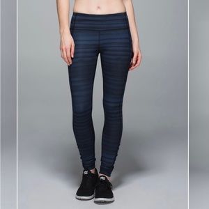 Lululemon" Speed Tight III" All Full On Luxtreme- Good Vibes Deep Navy Black